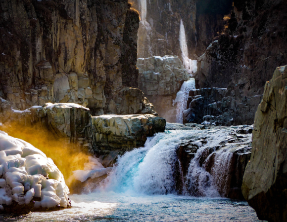 Aharbal Waterfall in Kashmir